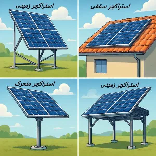 استراکچر یا سازه پنل خورشیدی