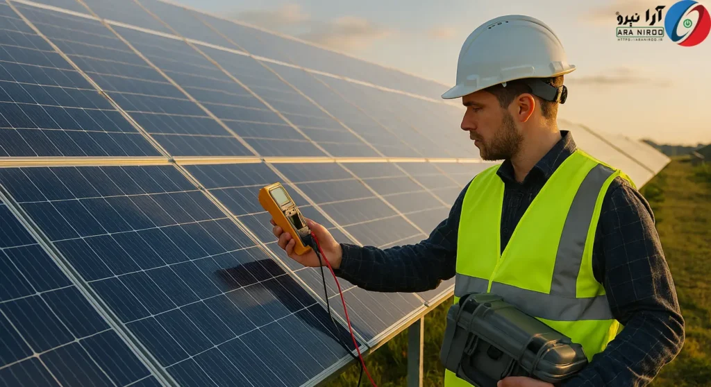 روند کار نیروگاه خورشیدی فتوولتائیک