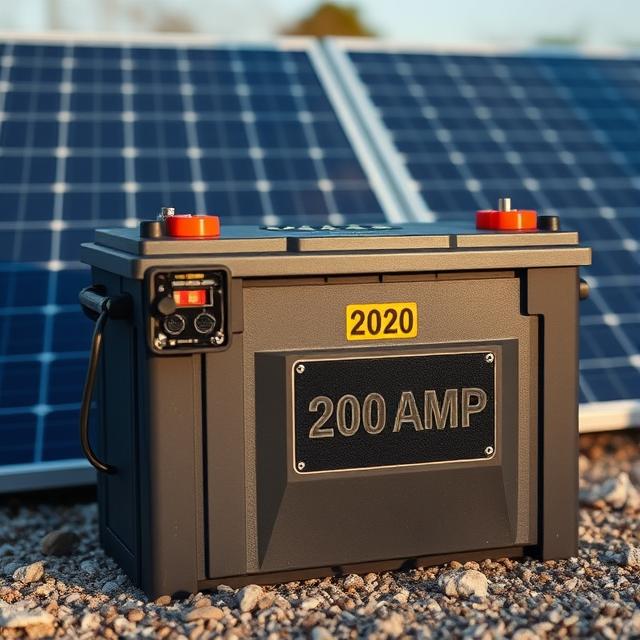 قیمت باتری خورشیدی 200 آمپر در سال ۱۴۰۴: راهنمای جامع خرید