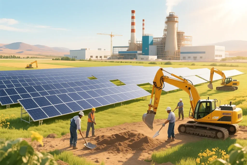 تسهیلات نیروگاه خورشیدی بدون محدودیت: شروع ساخت پروژه 5 مگاواتی سیمان اردبیل