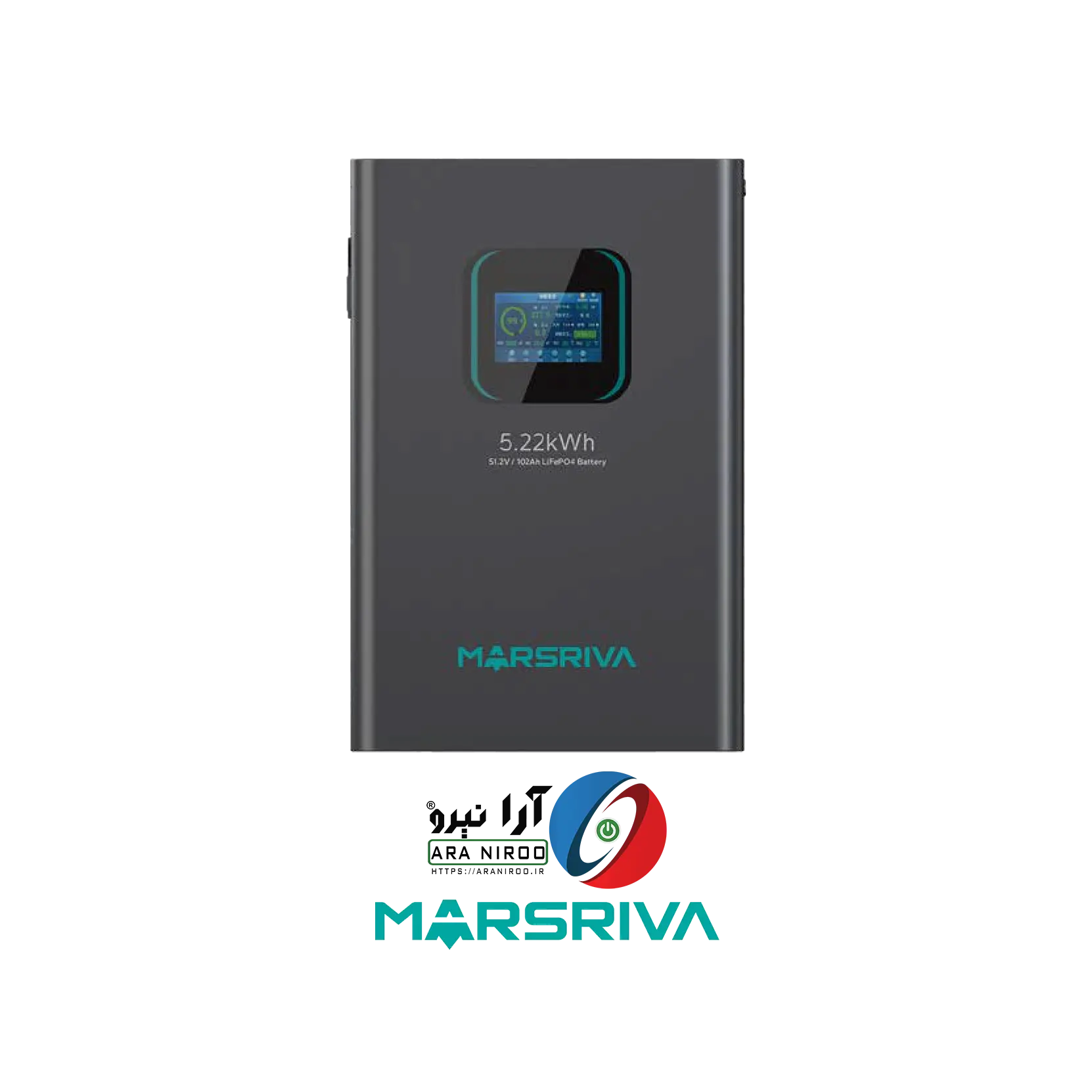 BYD LiFePO4 Battery2410-8 باتری خورشیدی MARSRIVA لیتیومی 5 کیلووات مدل MR-LFP48-100-WMD