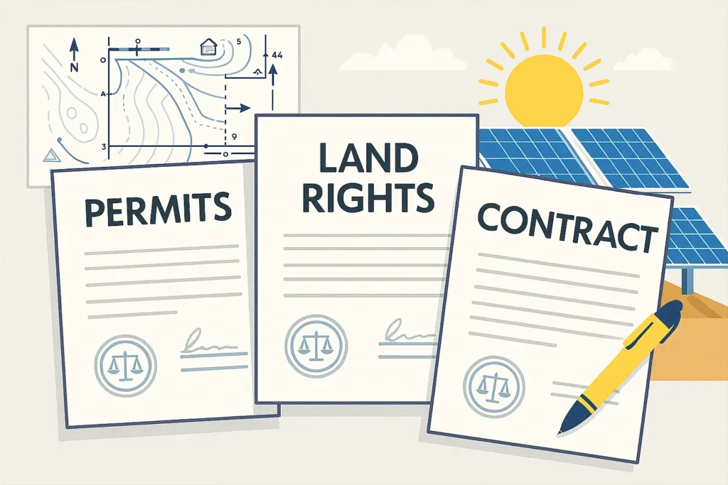 مراحل اخذ مجوز احداث نیروگاه خورشیدی در ایران و قرارداد PPA ساتبا: راهنمای جامع مجوزها، حقوق زمین و قراردادهای حیاتی