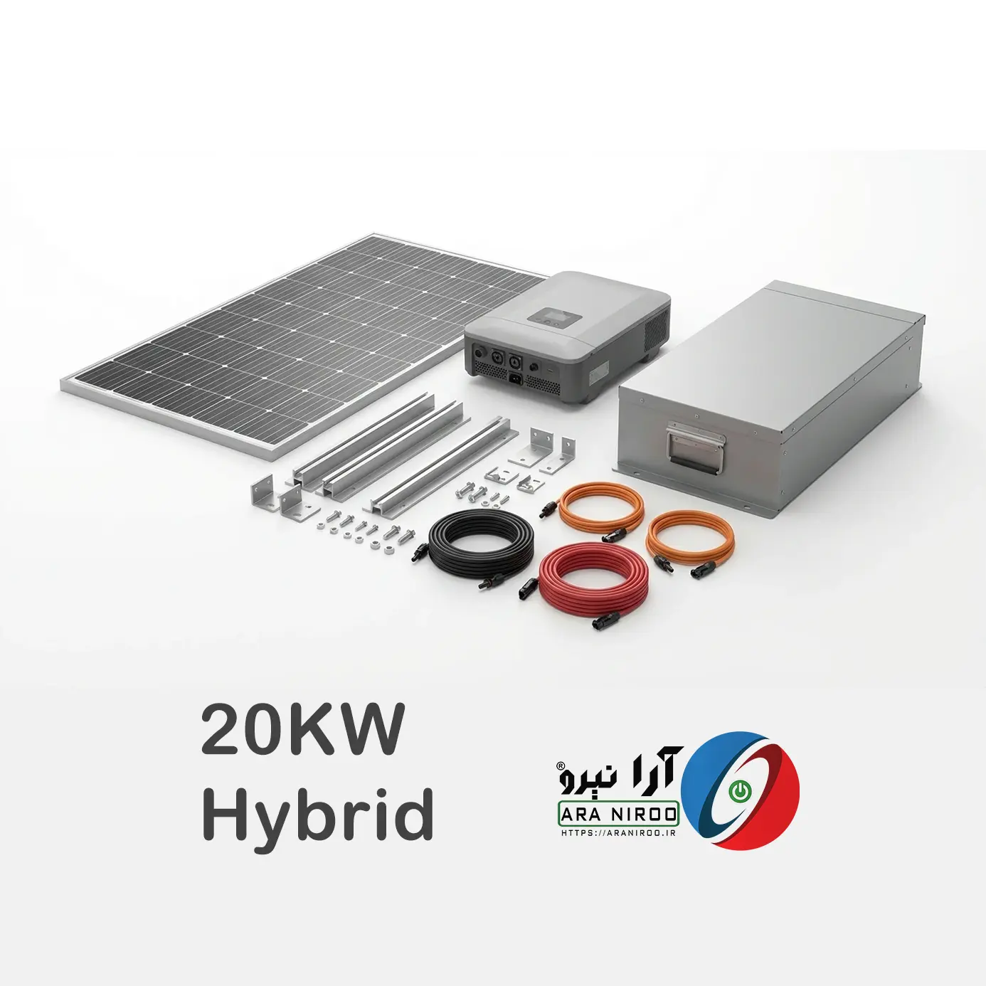 20 KW Hybrid پکیج خورشیدی 20 کیلووات هیبرید سه فاز