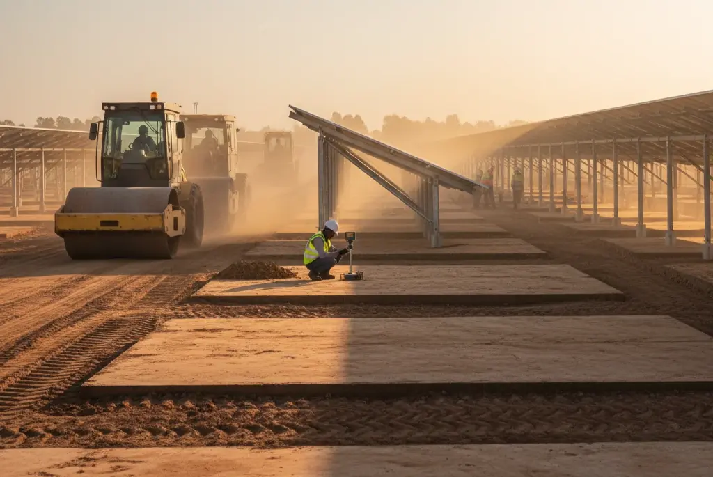 مطالعات ژئوتکنیک در پروژه نیروگاه خورشیدی ۱۰ مگاواتی