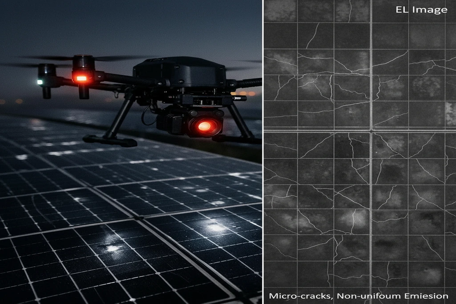 نورتابی الکتریکی مبتنی بر پهپاد برای نیروگاه خورشیدی فتوولتائیک (PV)