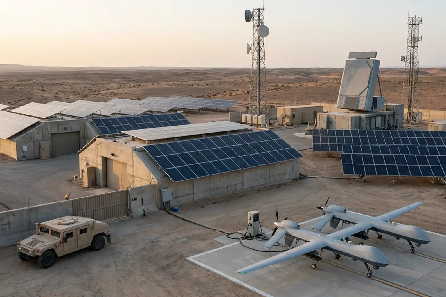 سلول خورشیدی در سیستم‌های امنیتی و دفاعی: انرژی پایدار برای نظارت و عملیات نظامی