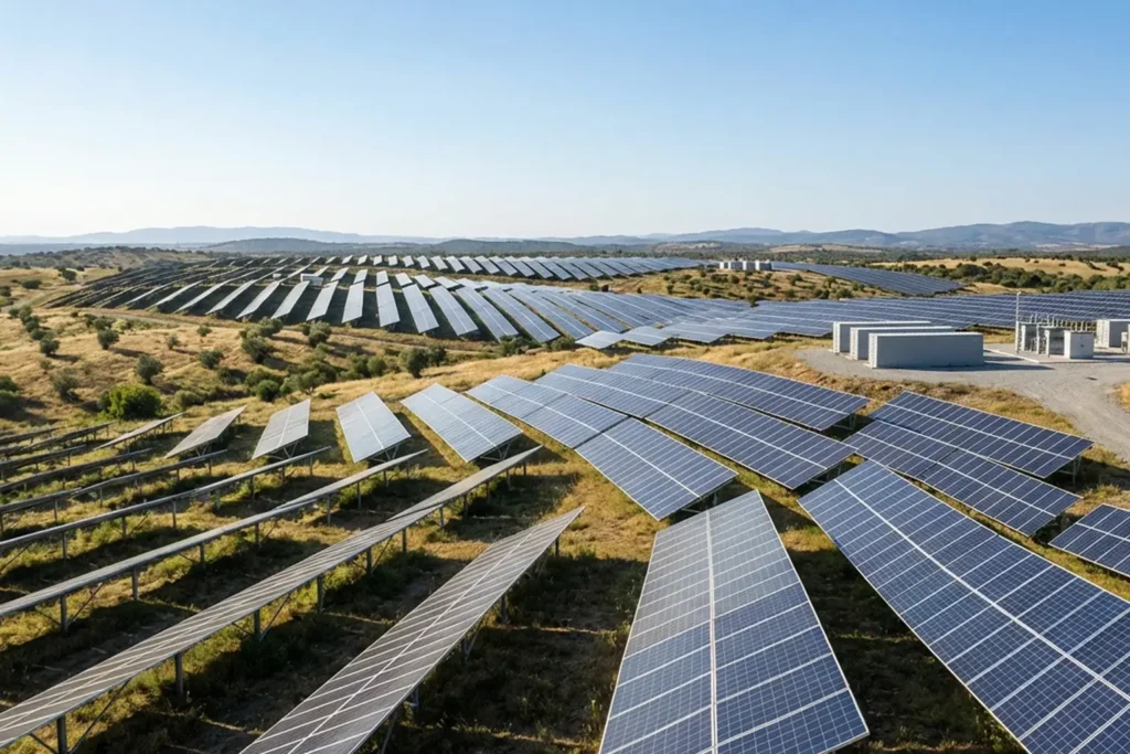 پارک خورشیدی ۳۶.۸ مگاواتی سوندیکس در پرتغال راه‌اندازی شد: آماده افزودن باتری برای ذخیره انرژی