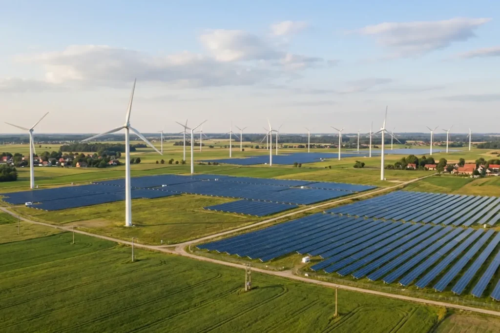 قرارداد خرید برق بلندمدت هیبریدی باد و خورشیدی: گام بزرگ EDP در بازار انرژی لهستان