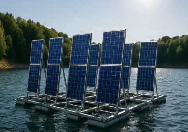نیروگاه خورشیدی عمودی شناور؛ آینده انرژی پاک