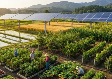 آگریکوولتائیک: ترکیب هوشمند پنل خورشیدی و کشاورزی برای آینده پایدار