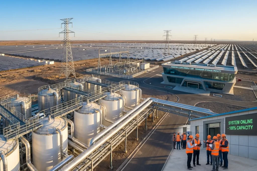 نیروگاه خورشیدی چین: بزرگ‌ترین باتری وانادیوم جهان در سین‌کیانگ روشن شد