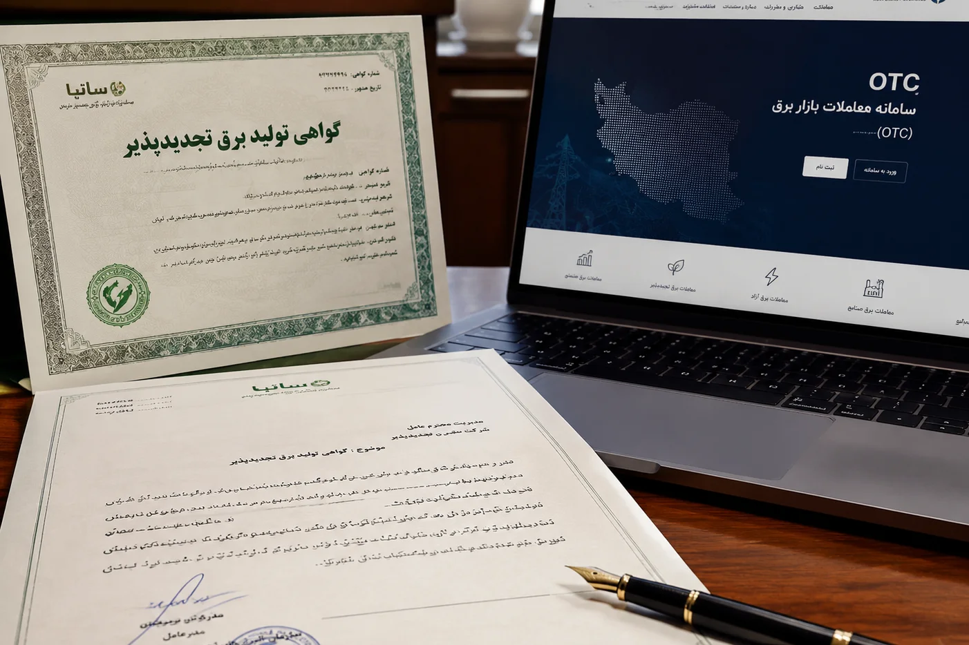 ثبت‌نام و اعلام دریافت گواهی تولید برق تجدیدپذیر