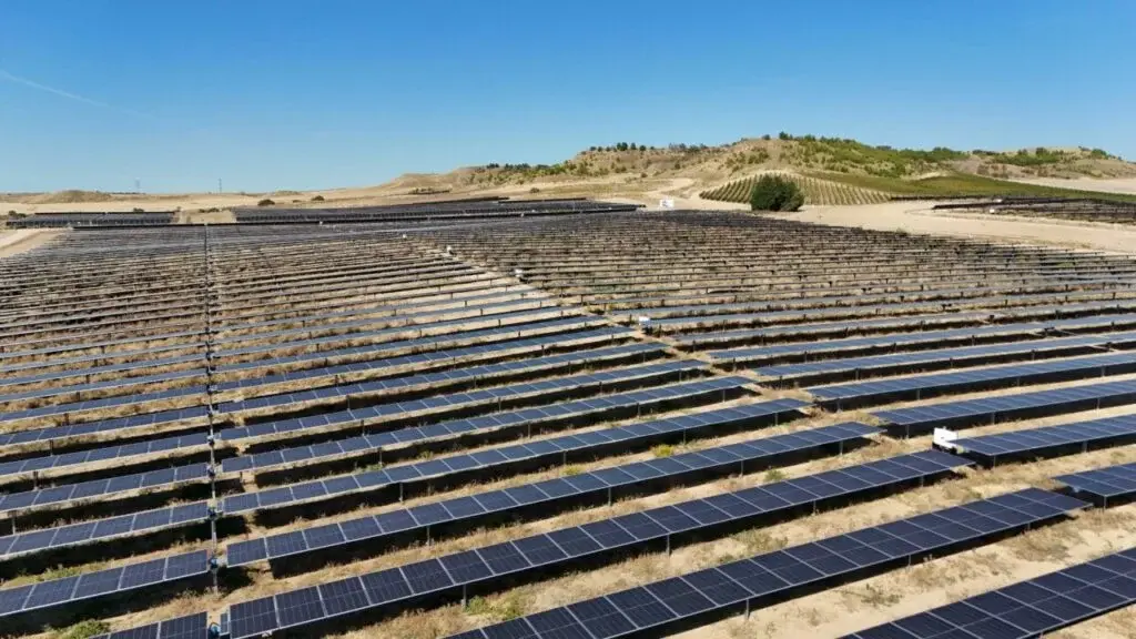 Solar panels at a GES project.